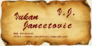 Vukan Jančetović vizit kartica